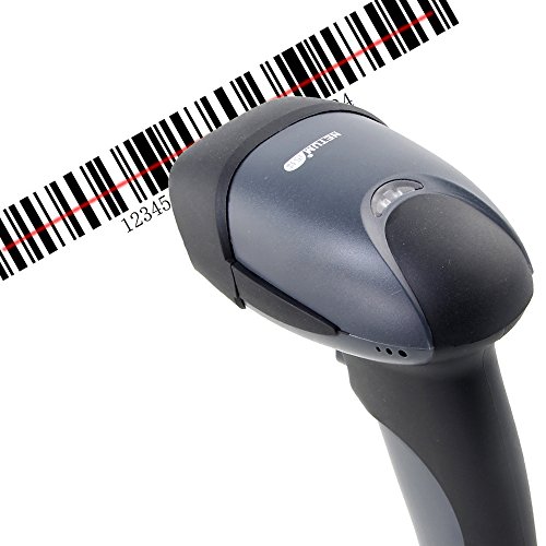 NETUM Handheld Laser Barcode Scanner 1D Lector de Escáner de Código de Barras con Cable USB aplicaciones en supermercados, farmacias, panaderías, bibliotecas, tiendas, NT-M1