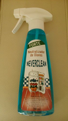 Neverclean Forte.Aplicar en TODOS los techos, puertas, gomas y cajones. Retirarlo.Permanecerá un OLOR RARO QUE LUEGO DESAPARECE. DESPUÉS DE SU APLICACIÓN LOS ALIMENTOS NO SE IMPREGNAN DE ESE OLOR