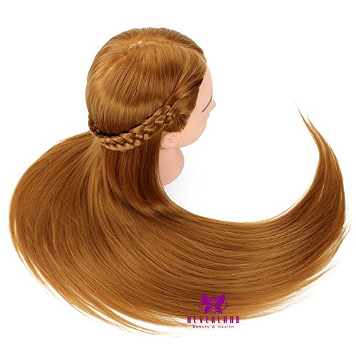 Neverland Beauty 76 cm cabezas de ejercicios para peinar peinado cosmétologie práctica maniquí muñeca 100% de cabello sintéticas + Elefante & Hairdressing herramientas accesorios Set # 27