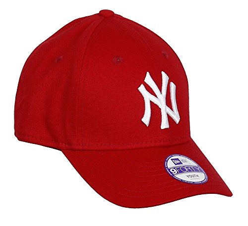 New Era 9FORTY - Gorra unisex para niños, color rojo / blanco, talla Joven ( Youth)