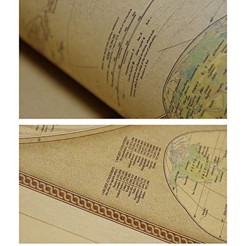 NiceButy póster Retro Harry Potter Magic World Map Papel Kraft Café Tarjeta Bar Pintura Decorativa 28 "X10 (sin Marco) Regalo Divertido para Novio