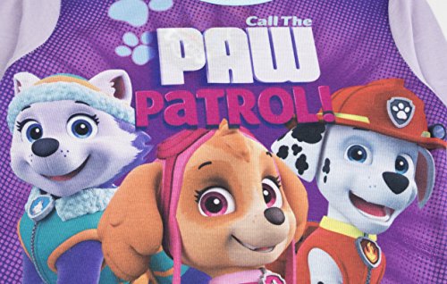 Nickelodeon - Pijama para niños y niñas, diseño de la Patrulla Canina Call The Paw Patrol - Patrulla canina, color lila y morado L