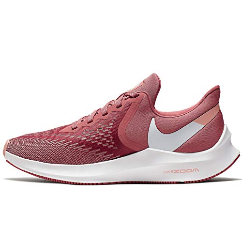 Nike Air Zoom Winflo 6, Zapatillas de Trail Running para Mujer, Multicolor (Light Redwood/White/Pink Quartz 800), 41 EU