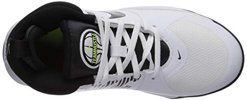 NIKE Team Hustle D 9 (GS), Basketball Shoe Unisex-Child, White/Black-Volt, 39 EU