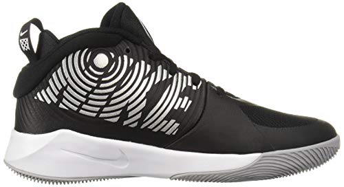 Nike Team Hustle D 9 (GS), Zapatos de Baloncesto Unisex Niños, Multicolor (Black/Metallic Silver/Wolf Grey/White 001), 39 EU