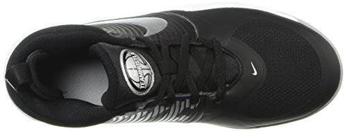 Nike Team Hustle D 9 (GS), Zapatos de Baloncesto Unisex Niños, Multicolor (Black/Metallic Silver/Wolf Grey/White 001), 39 EU