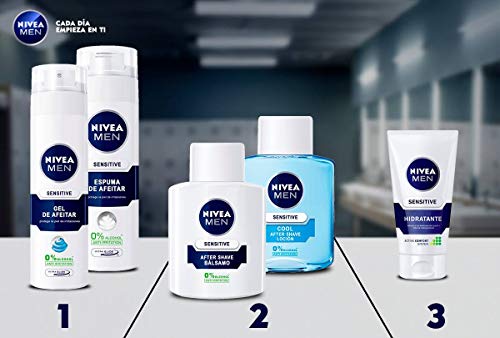 NIVEA MEN Sensitive Gel de afeitar para piel sensible, gel facial con tecnología Ultra Glide para un afeitado libre de irritaciones - 1 x 200 ml