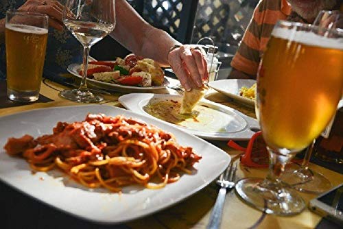 NOBRAND Spaghetti y Cerveza en la Mesa del Restaurante. - Pintura por números para Adultos Lienzo