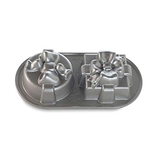 NordicWare 84848 - Molde para Horno (Aluminio Fundido, 2 Huecos, Antiadherente), diseño de Regalo