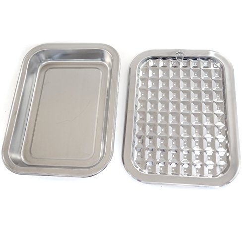 Norpro Stainless Steel Broiler Pan Broil & Roast Set 17X12X2 New