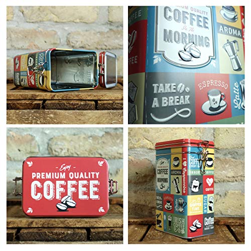 Nostalgic-Art 31115 Coffee Retro Aromadose| Blech Kaffee-Dose | Aromadeckel | Metall Kitchen, Plastic, Collage de café, 11 x 8 x 18 cm