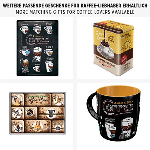 Nostalgic-Art 31115 Coffee Retro Aromadose| Blech Kaffee-Dose | Aromadeckel | Metall Kitchen, Plastic, Collage de café, 11 x 8 x 18 cm