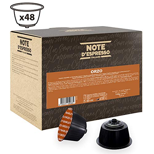 Note D'Espresso - Cápsulas de bebida de cebada Exclusivamente Compatibles con cafeteras de cápsulas Nescafé* y Dolce Gusto* 3 g (caja de 48 unidades)