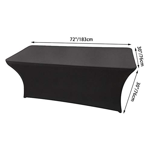 NOWAYTOSTART Paño Cubierta de Mesa Rectangular Spandex Elástica Cubierta de Mesa Paño Mantel Rectangular Elástico Funda,6ft 72"Largo x 30" Ancho x 30"para mesas Plegables estándar