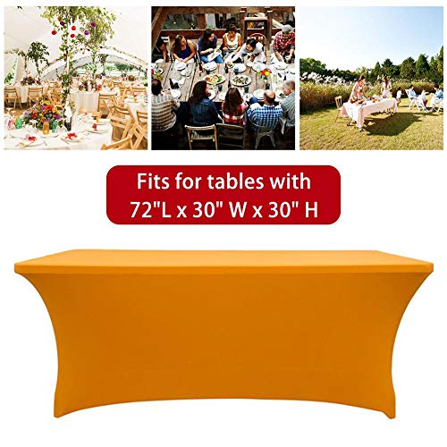 NOWAYTOSTART Paño Cubierta de Mesa Rectangular Spandex Elástica Cubierta de Mesa Paño Mantel Rectangular Elástico Funda,6ft 72"Largo x 30" Ancho x 30"para mesas Plegables estándar