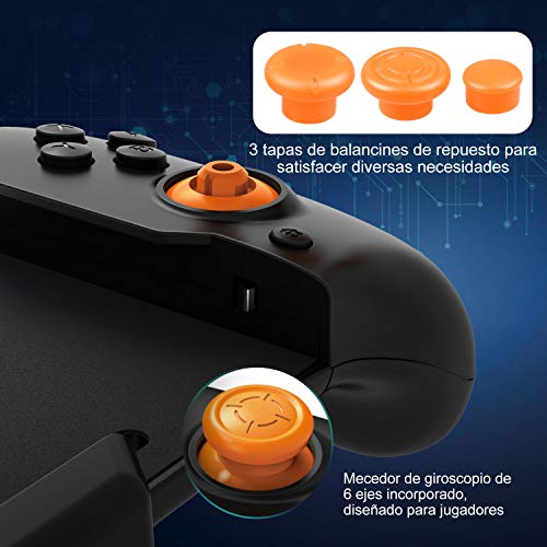 Nueva Actualización,Zacro Controlador de Mando para Switch, Reemplazo de Stick, con Vibración de Doble Motor,Type-C Cable,3 Tapas diferente de Stick