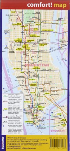 Nueva York, plano calejero plastificado. Escala 1:17.500. ExpressMap. (comfort! map)