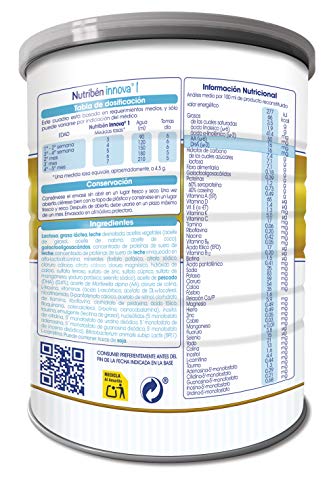 Nutribén - Leche para Lactantes Innova 1 desde el primer día - 800 gr.