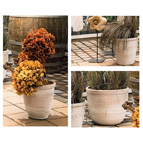 NYKK Maceteros Planta de jardín Transpirable Artesanía Absorbente Ollas de Barro Patrón Simple Jardín Jardinería Accesorios Flor Redonda Pot3.5KG Macetas de jardín para Interiores y Exteriores