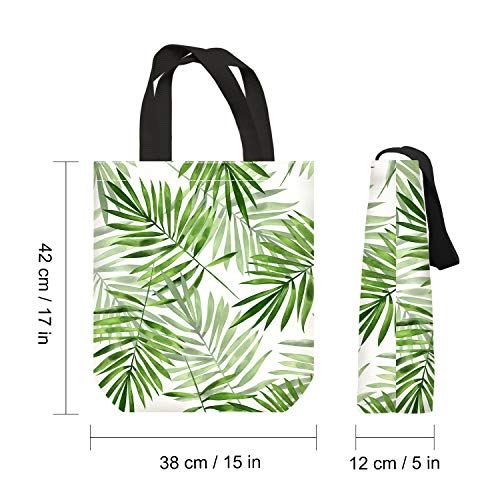 NymphFable Bolsa Compra Reutilizables Ecológicas Hoja Arbol Verde Bolsas para Comestibles Plegables Grande