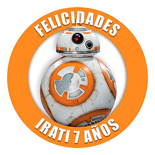 OBLEA de Papel de azúcar Personalizada, 19 cm, diseño de Star Wars BB-8