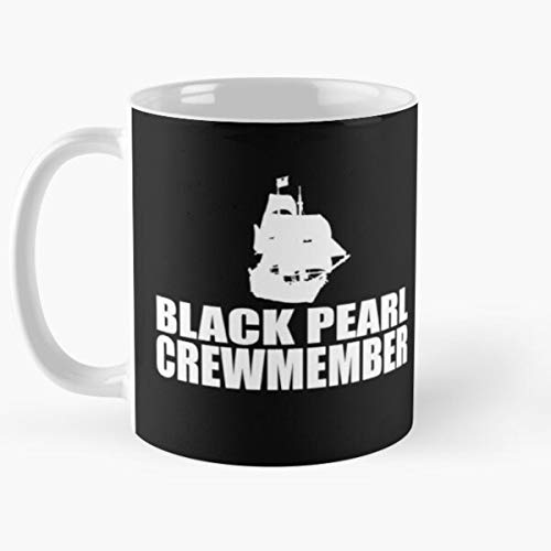 Ocean Crew Pirates Member Ship Jack of Pearl Caribbean Curse Sparrow Black The La Mejor Taza de café de cerámica de mármol Blanco de 11 oz