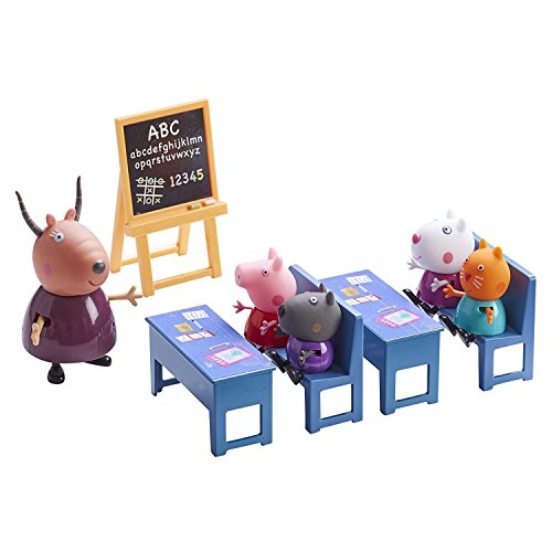 Officel Peppa Pig Playset De La Salle De Classe - Madame la Gazelle & Peppa Pig personnalités dont Peppa Pig & Amis