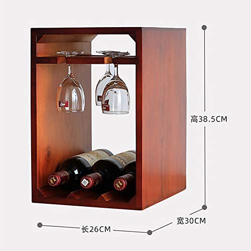 OKMIJN Botellero Vino Madera Botellero Apilable con Estante Y Soporte para Copas De Vino para Restaurantes Bares Mobiliario Diario del Hogar Etc