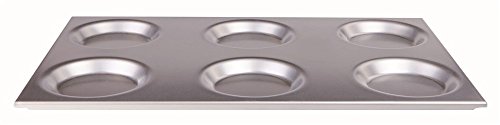 Ollas Agnelli coal18306 Bandeja gastronorm 6 moldes, Aluminio, 53 x 32.5 x 1.8 cm