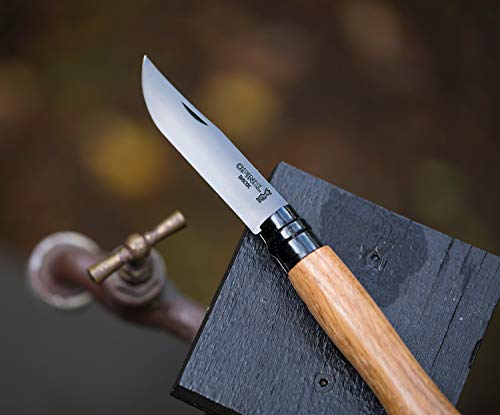 Opinel N8 - Navaja para senderismo, color marrón