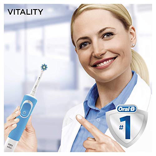 Oral-B Vitality 170 Cepillo Eléctrico Recargable Con Tecnología De Braun, 1 Mango Azul, 2 Cabezales De Recambio