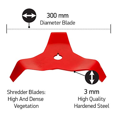 OREGON One-para-all 295507-0 Universal desbrozadora cubrición y limpieza hoja de sierra 3 dientes para Stihl, Husqvarna, Mitox, Echo, Kawasaki y otros máquinas