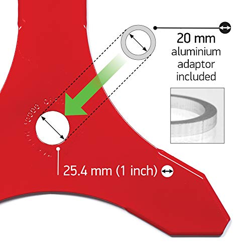 OREGON One-para-all 295507-0 Universal desbrozadora cubrición y limpieza hoja de sierra 3 dientes para Stihl, Husqvarna, Mitox, Echo, Kawasaki y otros máquinas