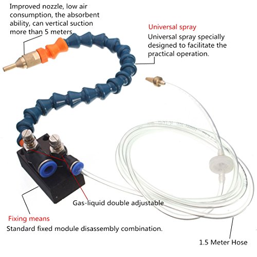 OriGlam Sistema de lubricación por niebla de aerosol refrigerante de corte de Metal tubo de enfriamiento de aire pulverizador máquina para grabado de torno cnc fresadora taladro