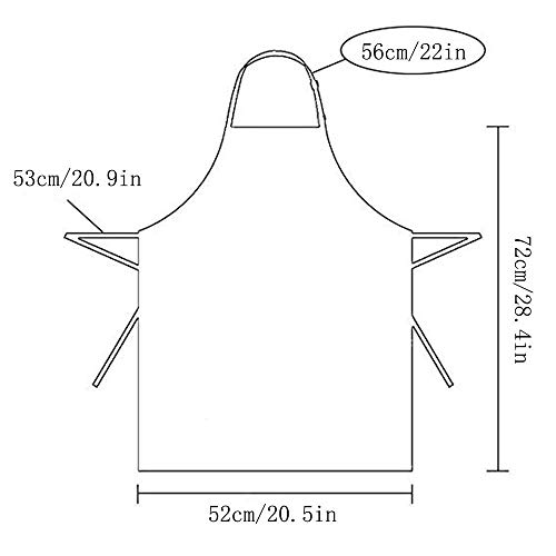 Osmykqe - Delantal impermeable para fiestas, barbacoas, cocina, para mujeres, hombres, adultos, chef