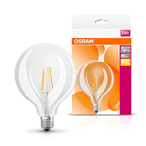 Osram, Bombilla LED Retrofit, transparente, E27, 7W Equivalente 60W, 220-240V, Luz blanca cálida 2700K 1 unidad