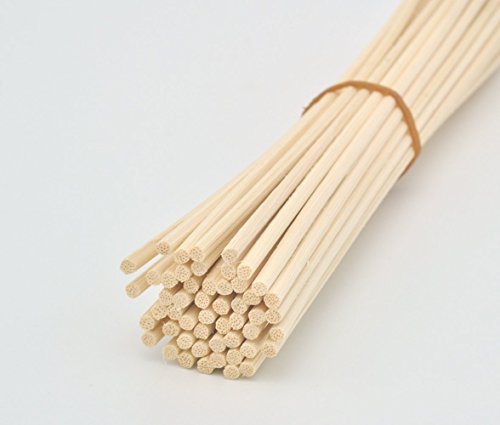 Ougual 100 Piezas Palos de Difusor Reed Varillas de Reed de Rattan de Madera Varillas Difusor de Aroma de Aceite Esencial (16cm x 3mm)