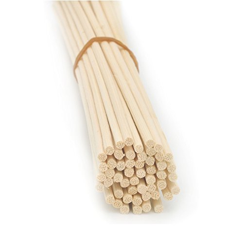 Ougual 100 Piezas Palos de Difusor Reed Varillas de Reed de Rattan de Madera Varillas Difusor de Aroma de Aceite Esencial (16cm x 3mm)