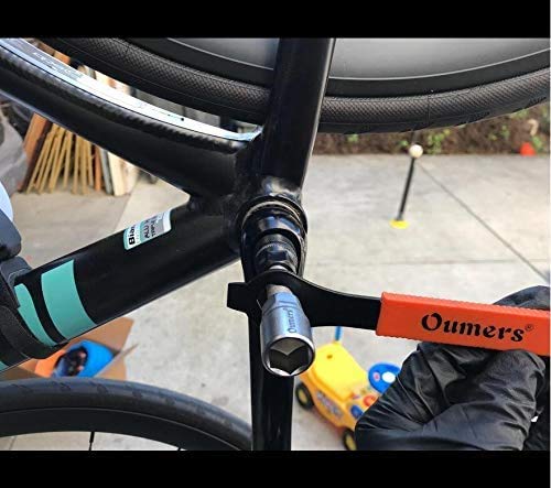 Oumers Extractor de la manivela de la Bici Removedor de pedalier con Llave Inglesa de 16 mm, Kit de Herramientas de reparación de Llaves