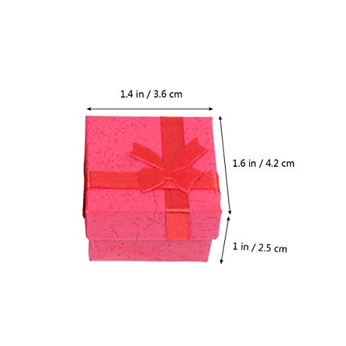 OUNONA 24 Piezas Joyería Organizador Caja de Regalo Regalo Pendientes Pulsera para Collar (Rojo)