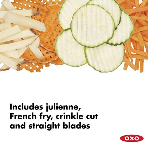 OXO Good Grips Profi – Rallador de Fruta y Verduras 2,0 - Mandolina Prof. Chef's 2,0 - Acero Inoxidable - 10,66 x 41,91 x 18,16 cm