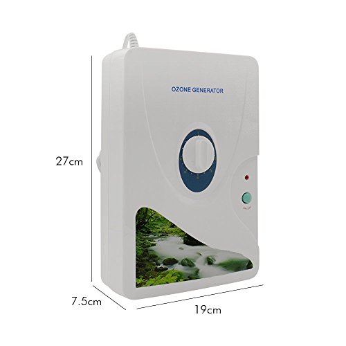 Ozonizador,Cymall Ozone Purifier 600mg/h Portable Ozone Generator Ozonator Air Water Sterilizer Air purifier for Home Fruit Vegetables Purification Ozonator Lonizator