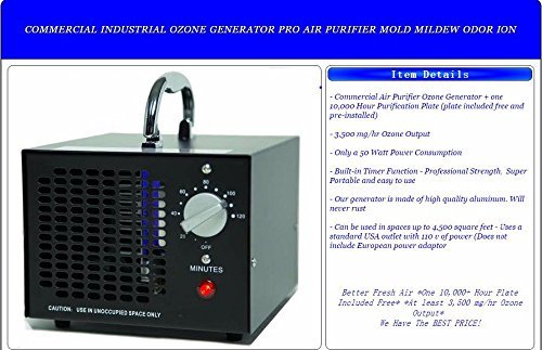 Ozono isator Generador de Ozono 3500 MG/H Industrial Ozono Desinfectante de Aire