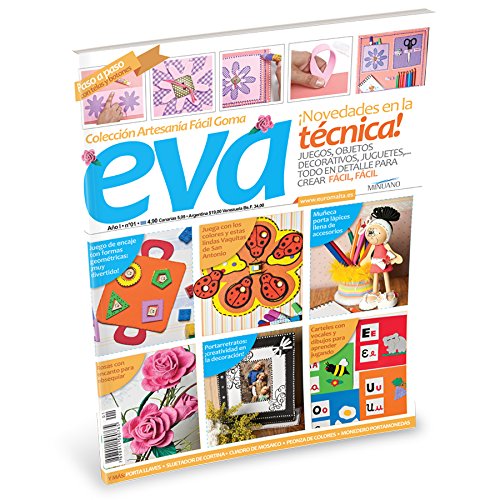 Pack Oferta 6 revistas de Goma Eva + 1 tela 50 * 50cm de regalo