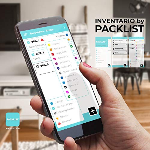 PACKLIST 20 Cajas Cartón Mudanza Personalizables + APP Inventario y PDF - Cajas Mudanza Ultra Resistentes 430x300x250mm - Cajas para Mudanzas Blancas - Caja Mudanza ECO con Certificado FSC