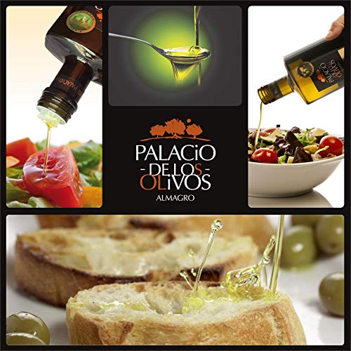 Palacio de Los Olivos, Aceite De Oliva Virgen Extra Picual Gourmet, Calidad Premium, Prensado en Frío, Recolección Temprana, Almagro – España, Botella 500ml