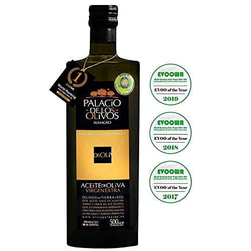 Palacio de Los Olivos, Aceite De Oliva Virgen Extra Picual Gourmet, Calidad Premium, Prensado en Frío, Recolección Temprana, Almagro – España, Botella 500ml