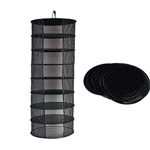 Paladin NLH Drying Net 8 Capas Malla Plegable Gran Red de secado Secado Red de Secado para Colgar Agua Cultura Tienda de Té Hierba Planta de Bud Secado Rack Net by (Negro)