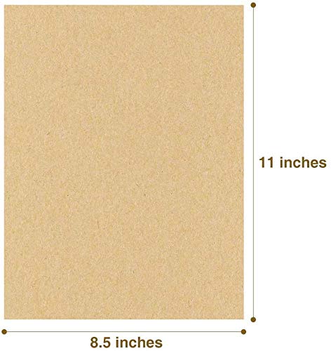 Papel Kraft A4, 100 unidades, tamaño carta, papel de papelería marrón para artes, manualidades y uso en la oficina, 120 g/m²