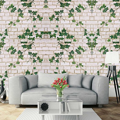 Papel Pintado de Pared Empapelado Autoadhesivo Pegatina Mural Ladrillo Paneles Decorativos Wallpaper Extraíble Impermeable Decoración de Hogar Cocina Salón Moderna TV Decor 0,45M*10M